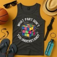 Funny Puzzle Cube Tank Top thumb 4