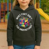 Funny Puzzle Cube Kids Hoodie thumb 3