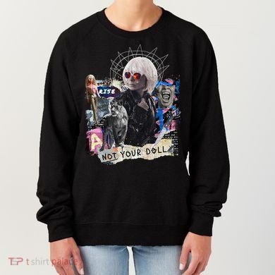 Feminist Punk Collage Not Your Doll Women's Sweatshirt