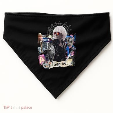 Feminist Punk Collage Not Your Doll USA-Made Doggie Bandana