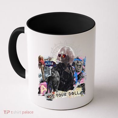 Feminist Punk Collage Not Your Doll Coffee Mug