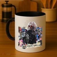 Feminist Punk Collage Not Your Doll Coffee Mug thumb 4