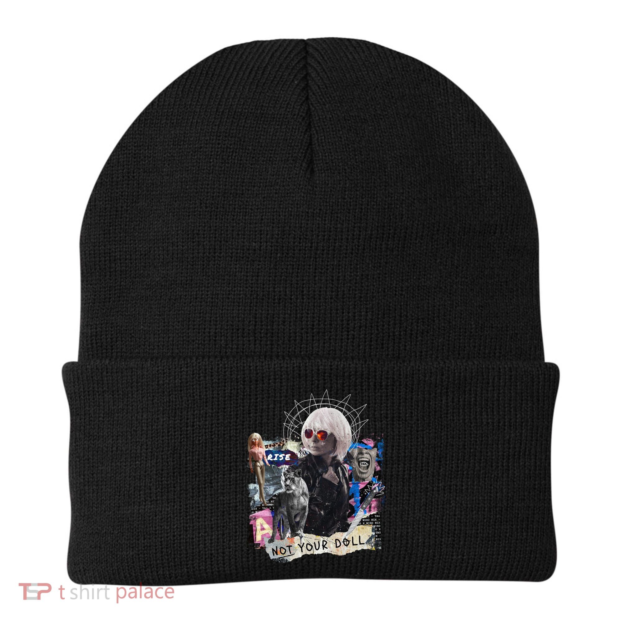 Feminist Punk Collage Not Your Doll Beanie