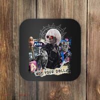 Feminist Punk Collage Not Your Doll Coaster thumb 0