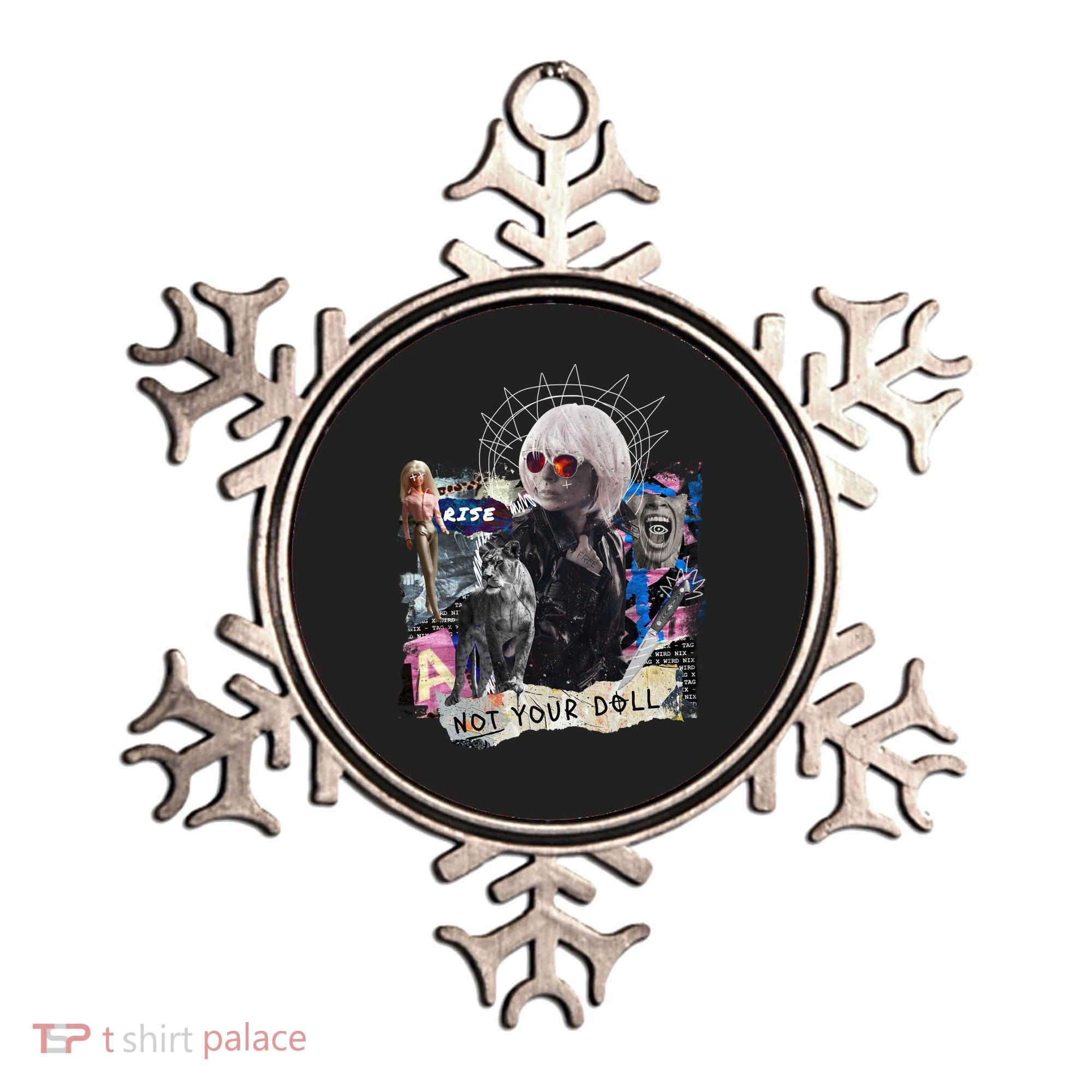 Feminist Punk Collage Not Your Doll Ornament