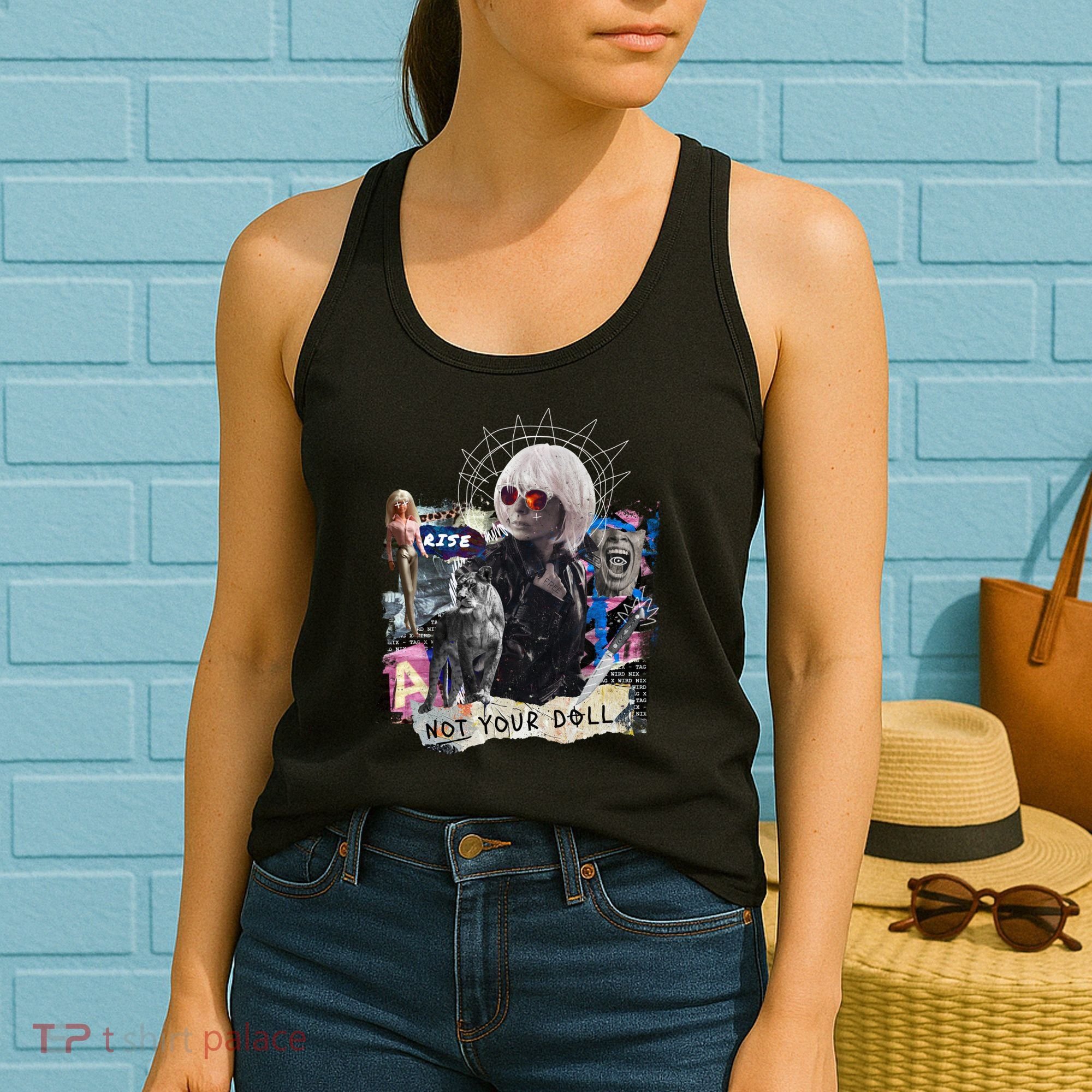 Feminist Punk Collage Not Your Doll Women's Tank Top
