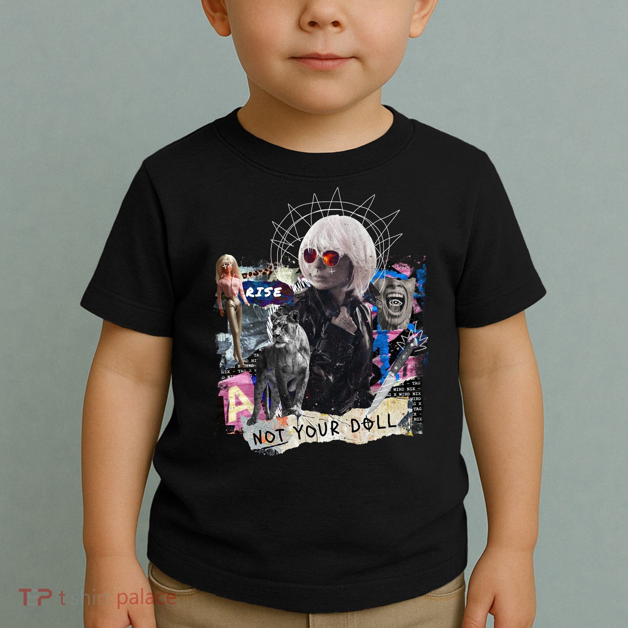 Feminist Punk Collage Not Your Doll Toddler T-Shirt