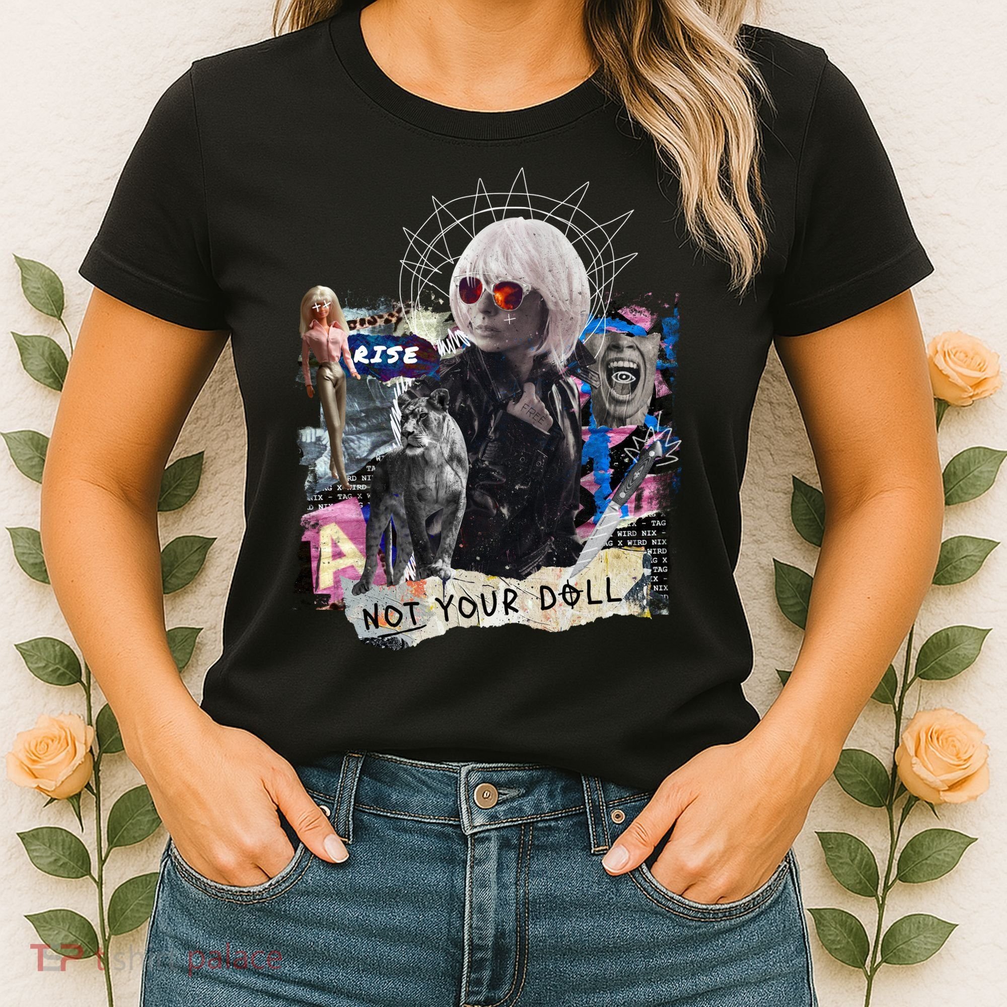 Feminist Punk Collage Not Your Doll Women's T-Shirt