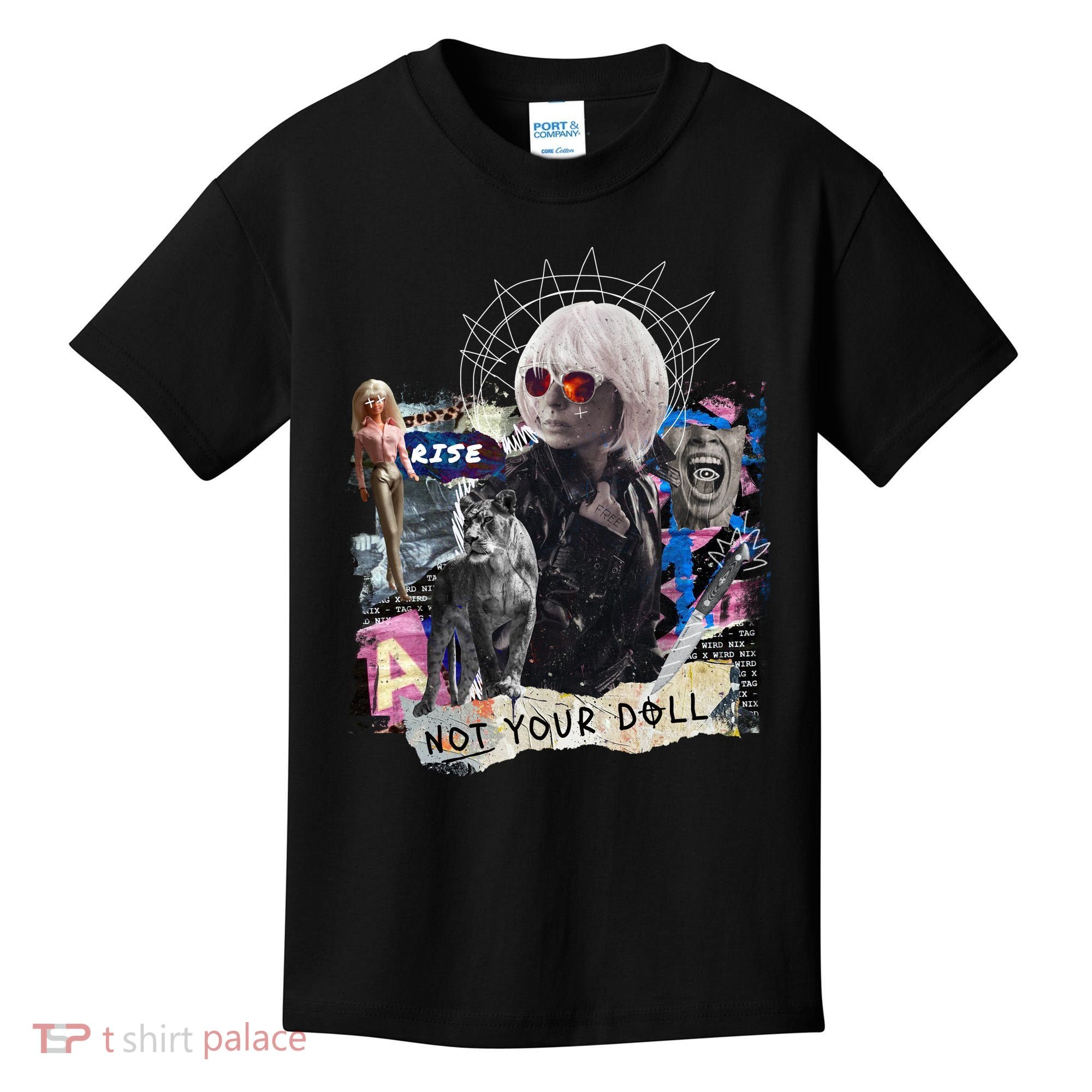 Feminist Punk Collage Not Your Doll Kids T-Shirt