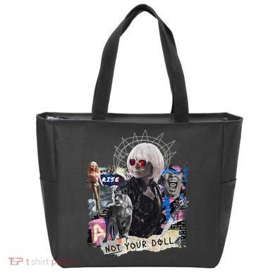 Feminist Punk Collage Not Your Doll Tote Bag