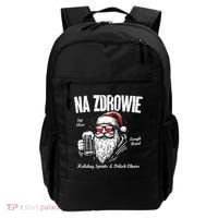 Funny Polish Christmas Santa Cool Na Zdrowie Poland Beer Meaningful Gift Backpack thumb 0