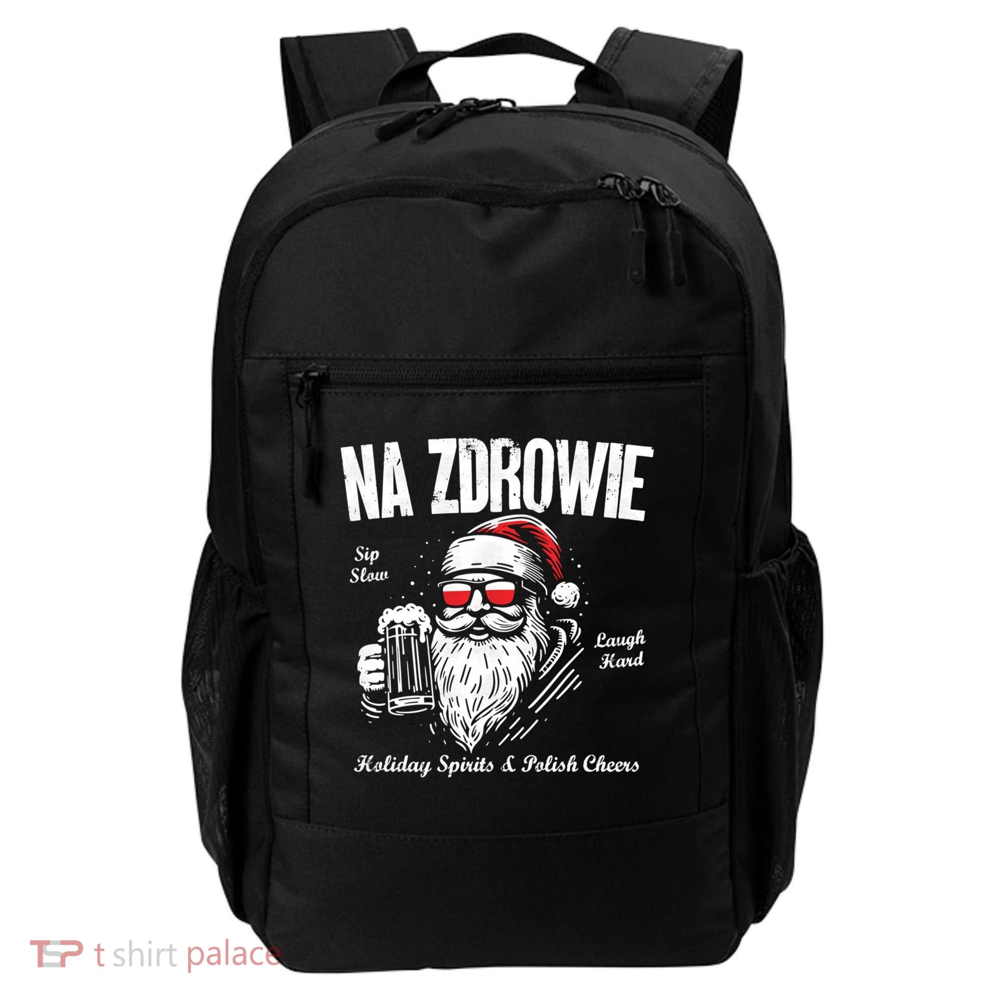 Funny Polish Christmas Santa Cool Na Zdrowie Poland Beer Meaningful Gift Backpack