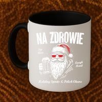 Funny Polish Christmas Santa Cool Na Zdrowie Poland Beer Meaningful Gift Coffee Mug thumb 2