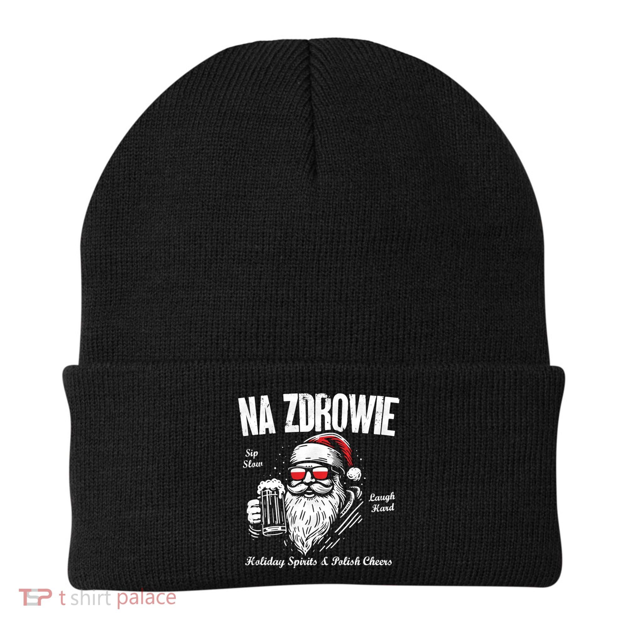 Funny Polish Christmas Santa Cool Na Zdrowie Poland Beer Meaningful Gift Beanie