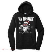 Funny Polish Christmas Santa Cool Na Zdrowie Poland Beer Meaningful Gift Women's Hoodie thumb 0