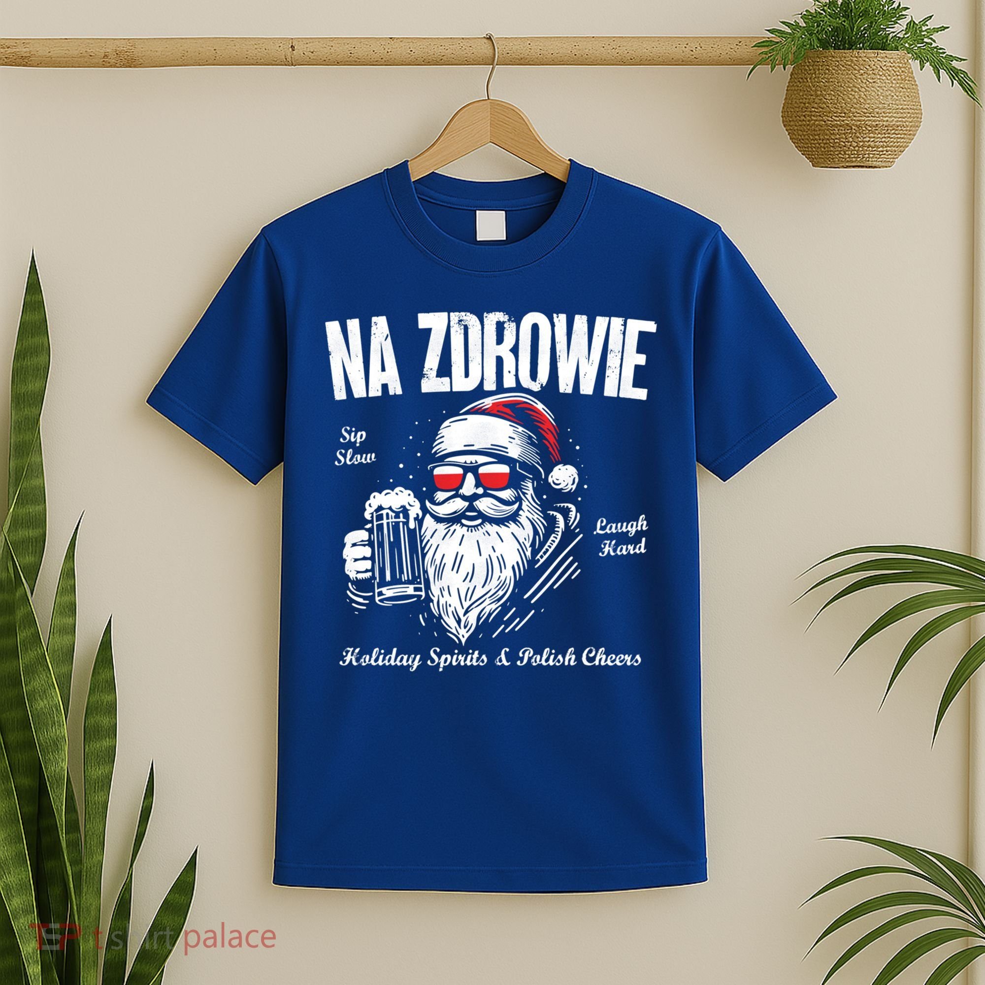 Funny Polish Christmas Santa Cool Na Zdrowie Poland Beer Meaningful Gift T-Shirt
