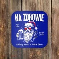 Funny Polish Christmas Santa Cool Na Zdrowie Poland Beer Meaningful Gift Coaster thumb 0