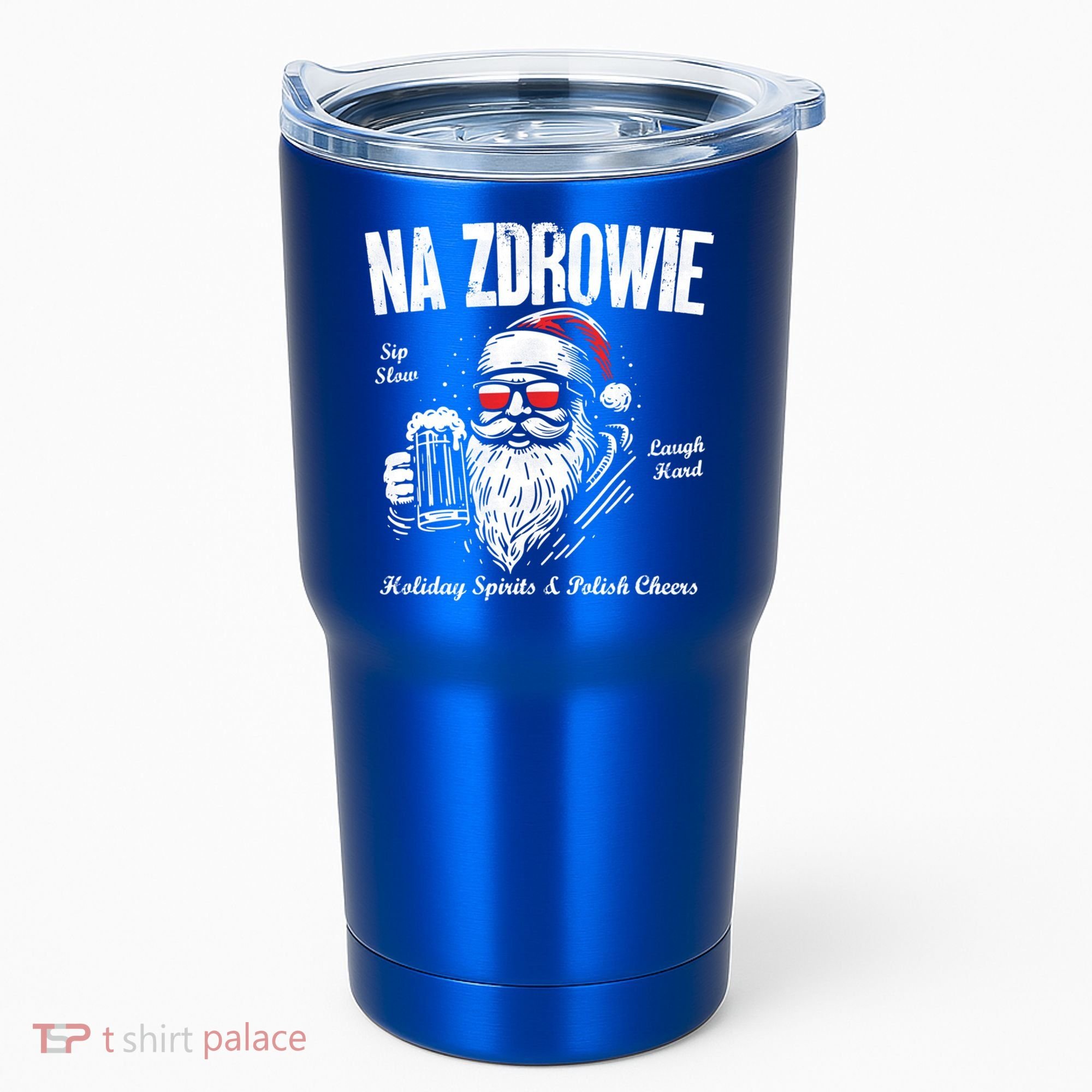 Funny Polish Christmas Santa Cool Na Zdrowie Poland Beer Meaningful Gift Tumbler