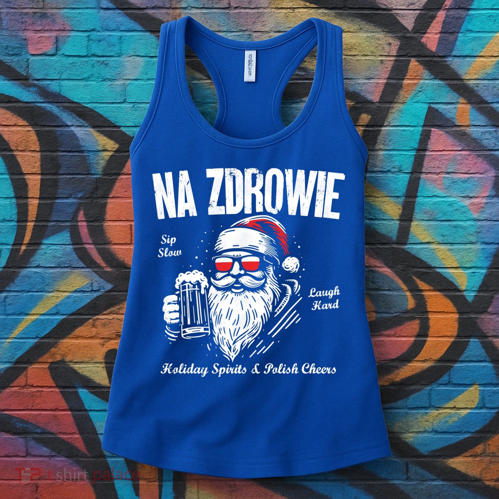 Funny Polish Christmas Santa Cool Na Zdrowie Poland Beer Meaningful Gift Women's Tank Top