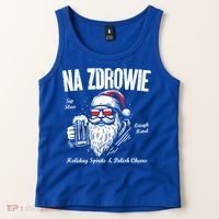 Funny Polish Christmas Santa Cool Na Zdrowie Poland Beer Meaningful Gift Tank Top thumb 2