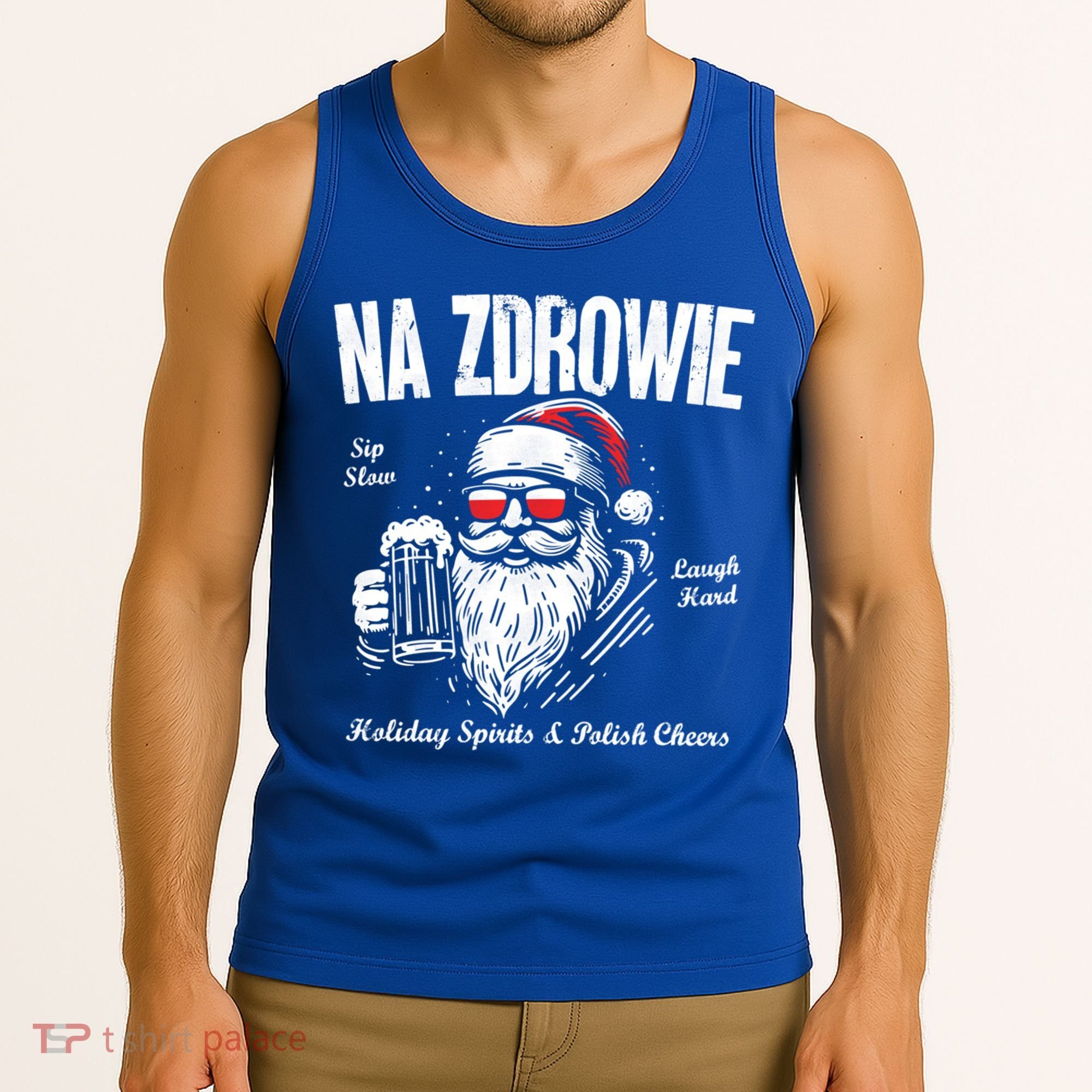 Funny Polish Christmas Santa Cool Na Zdrowie Poland Beer Meaningful Gift Tank Top