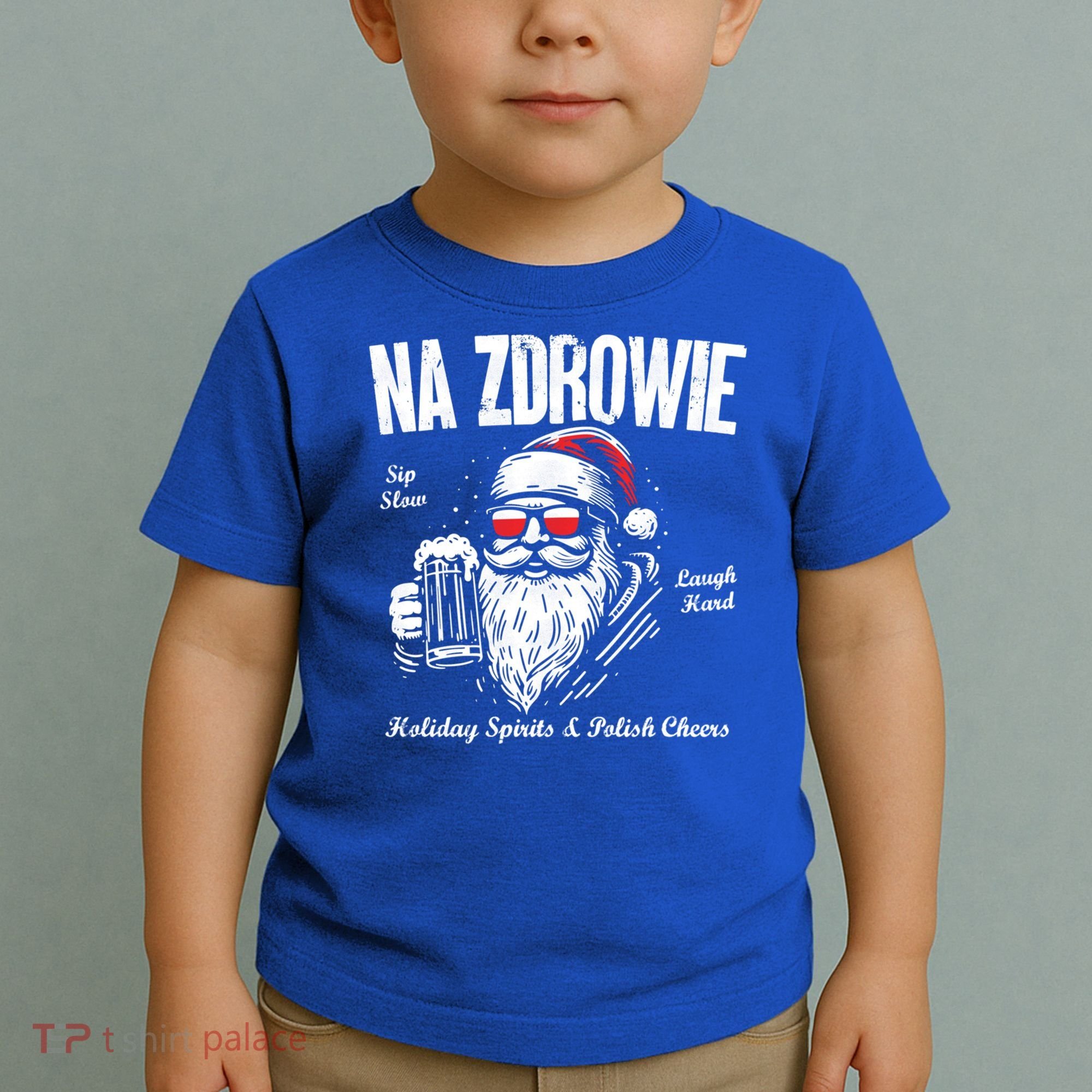 Funny Polish Christmas Santa Cool Na Zdrowie Poland Beer Meaningful Gift Toddler T-Shirt
