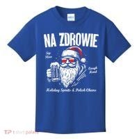 Funny Polish Christmas Santa Cool Na Zdrowie Poland Beer Meaningful Gift Kids T-Shirt thumb 0