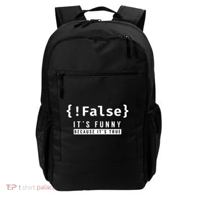 False Programmer Coding Code Coder Software Backpack