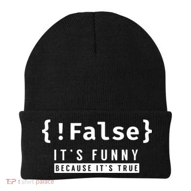 False Programmer Coding Code Coder Software Beanie