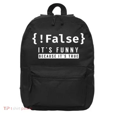 False Programmer Coding Code Coder Software 16 in Basic Backpack