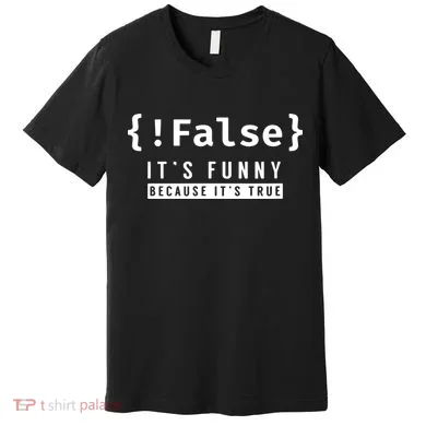 False Programmer Coding Code Coder Software Premium T-Shirt