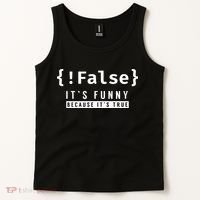 False Programmer Coding Code Coder Software Tank Top thumb 2