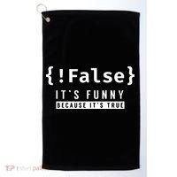 False Programmer Coding Code Coder Software Golf Towel thumb 0