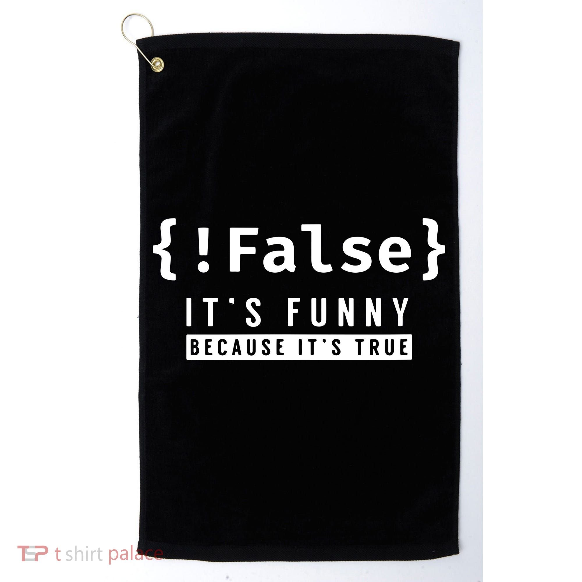 False Programmer Coding Code Coder Software Golf Towel