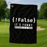 False Programmer Coding Code Coder Software Golf Towel thumb 1