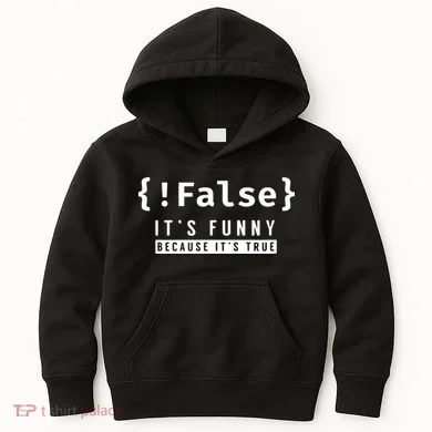 False Programmer Coding Code Coder Software Kids Hoodie