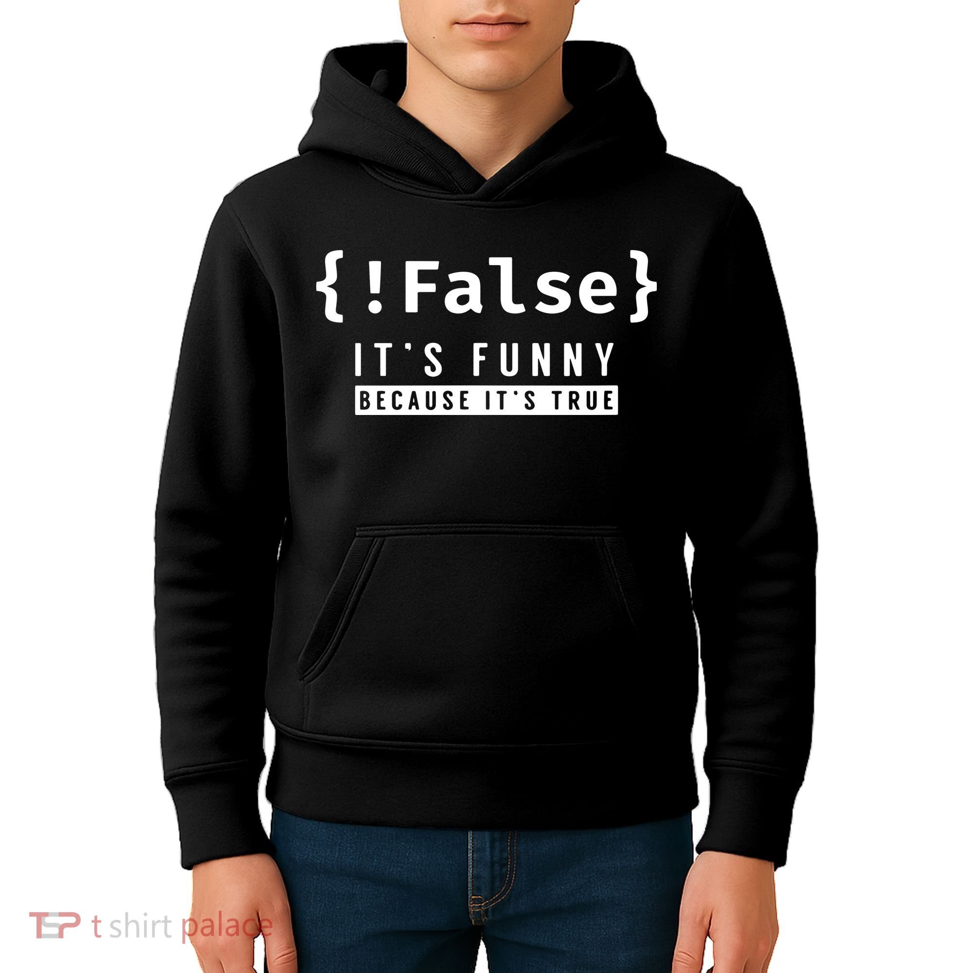 False Programmer Coding Code Coder Software Kids Hoodie