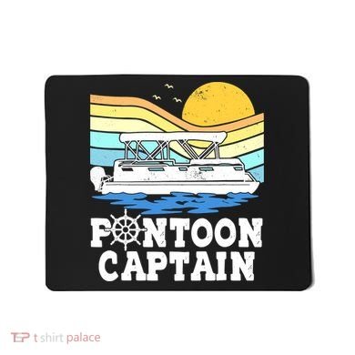 Funny Pontoon Captain Vintage Pontoon Boat Mousepad
