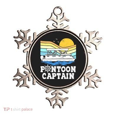 Funny Pontoon Captain Vintage Pontoon Boat Ornament