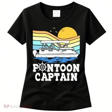 Funny Pontoon Captain Vintage Pontoon Boat Women's T-Shirt