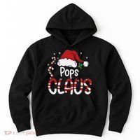 Funny Pops Claus Christmas Pajamas Santa Hat Costume Hoodie thumb 0