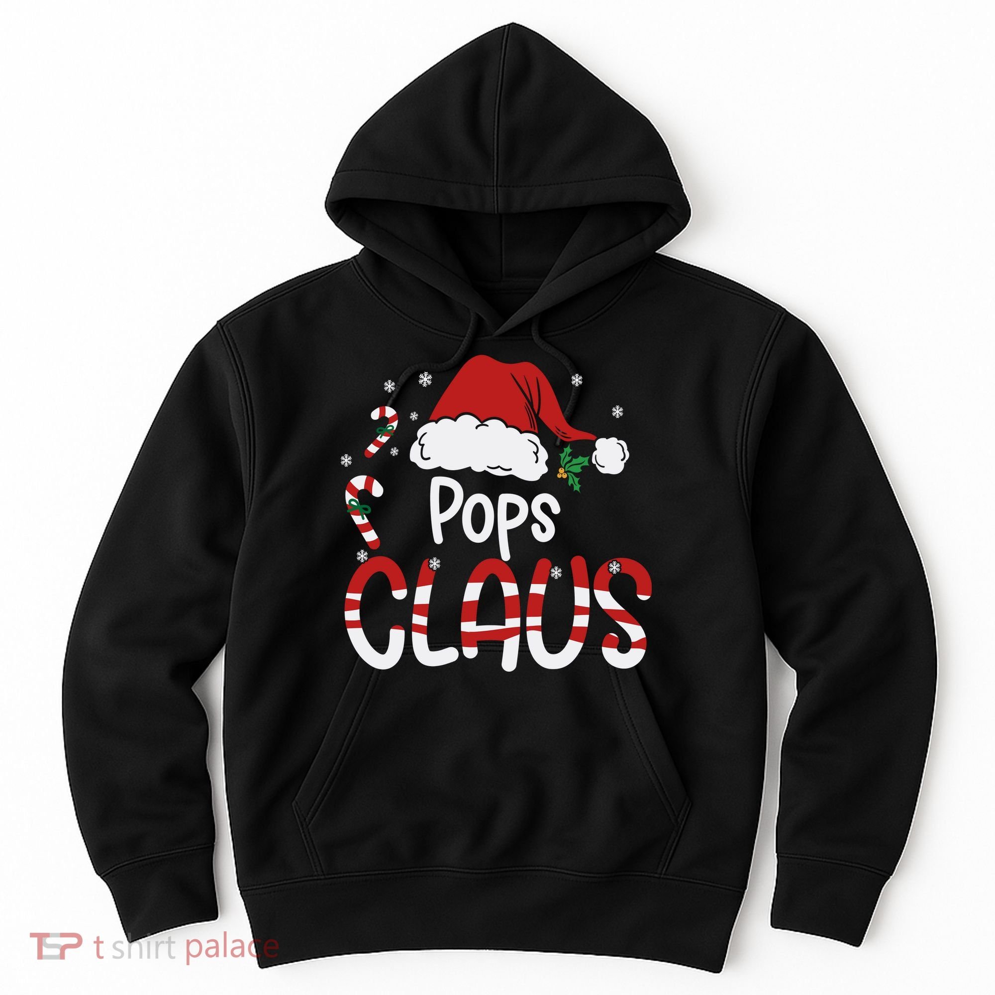 Funny Pops Claus Christmas Pajamas Santa Hat Costume Hoodie