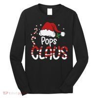 Funny Pops Claus Christmas Pajamas Santa Hat Costume Long Sleeve Shirt thumb 0