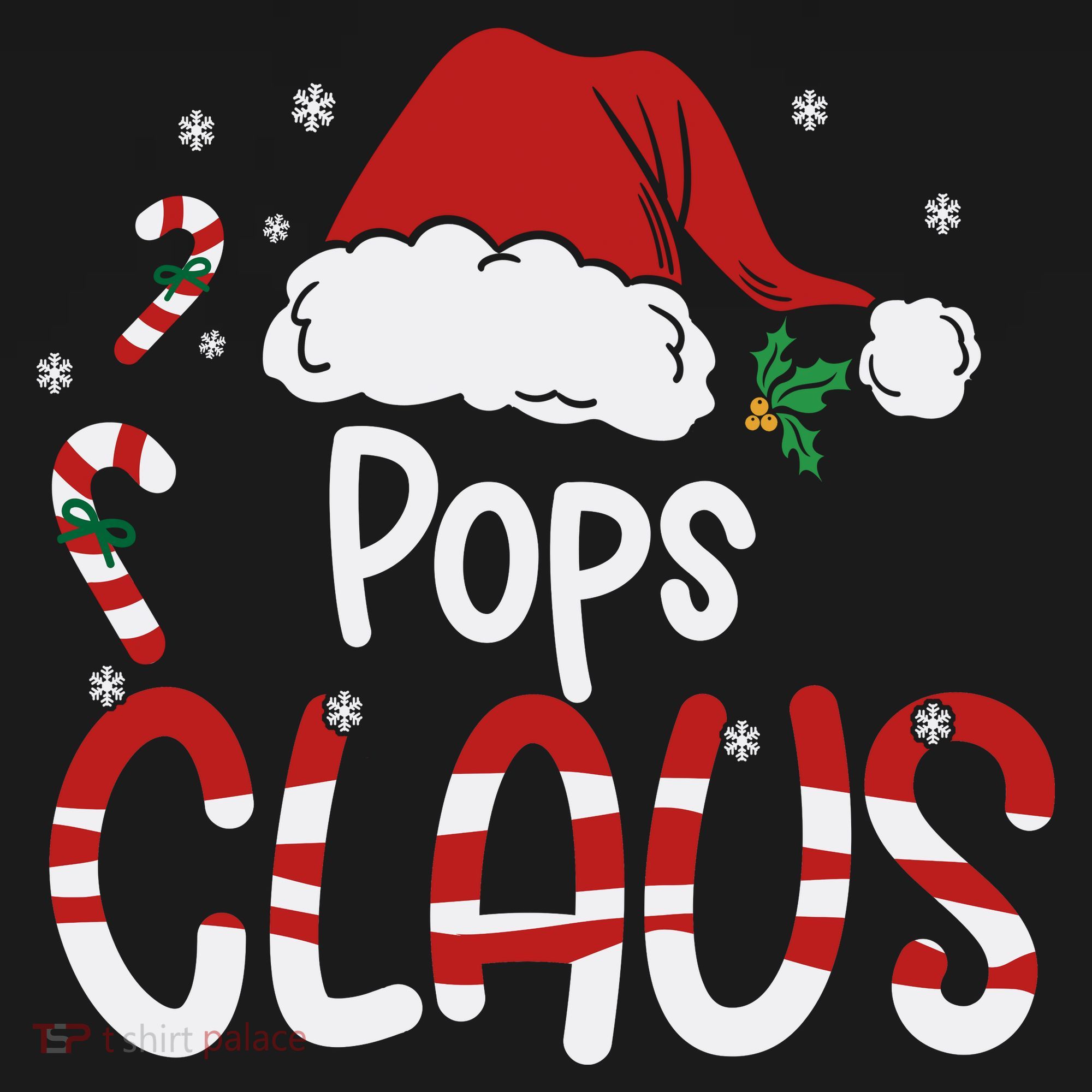 Funny Pops Claus Christmas Pajamas Santa Hat Costume Sweatshirt