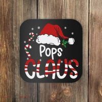 Funny Pops Claus Christmas Pajamas Santa Hat Costume Coaster thumb 0