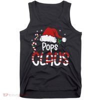 Funny Pops Claus Christmas Pajamas Santa Hat Costume Tank Top thumb 0