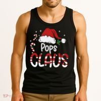 Funny Pops Claus Christmas Pajamas Santa Hat Costume Tank Top thumb 3
