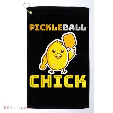 Funny Pickleball Chick Golf Towel