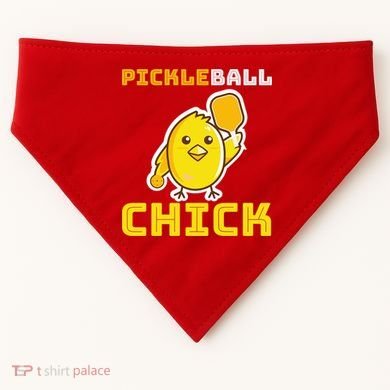 Funny Pickleball Chick USA-Made Doggie Bandana