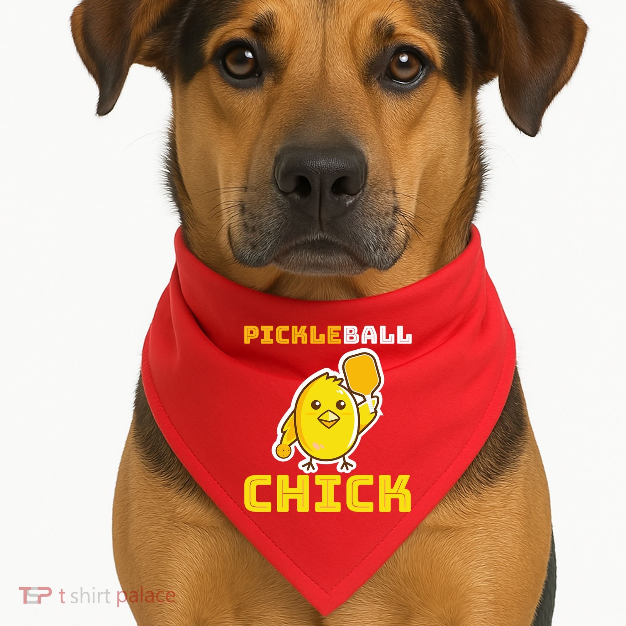 Funny Pickleball Chick USA-Made Doggie Bandana